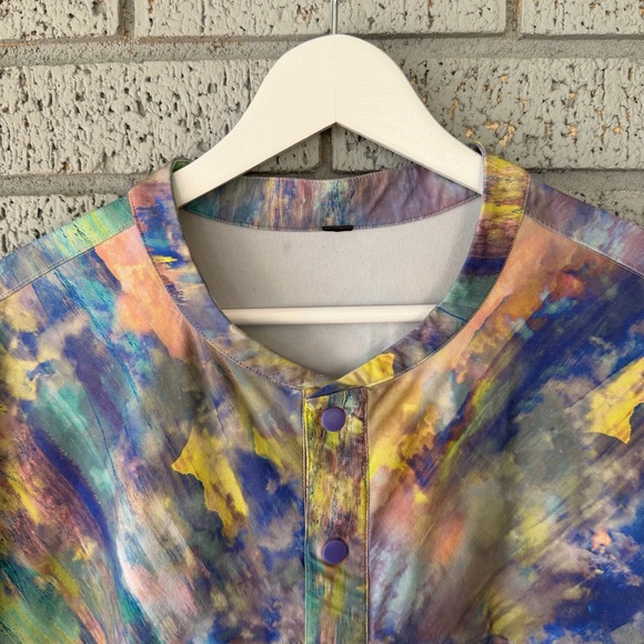 lululemon Water-Repellent Hiking Short Sleeve Shirt Watercolor XLarge - Picture 7 of 10